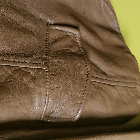 Soft Italian vintage nappa leather jacket with one button. - Picture 9 of 12